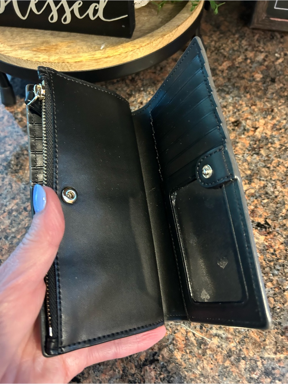 Kate Spade Patterson Drive Painted Edge Wallet - Picture 11 of 12